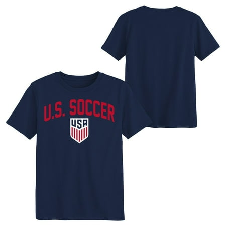 United States Men's National Team USMNT USA Youth Boys Navy Arch Over Logo Soccer Graphic Tee