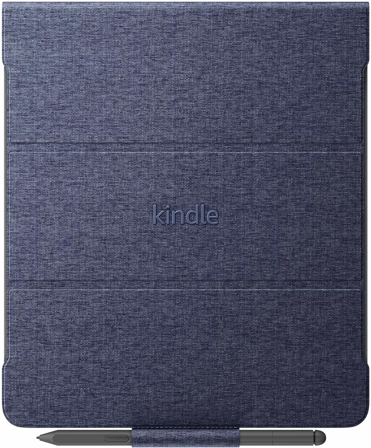Amazon Kindle Scribe Fabric Folio Cover with Magnetic Attach, Sleek Protective Case - Denim