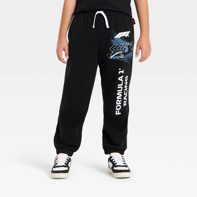 Boys' Formula 1 French Terry Fleece Pull-On Pants - Black XXL