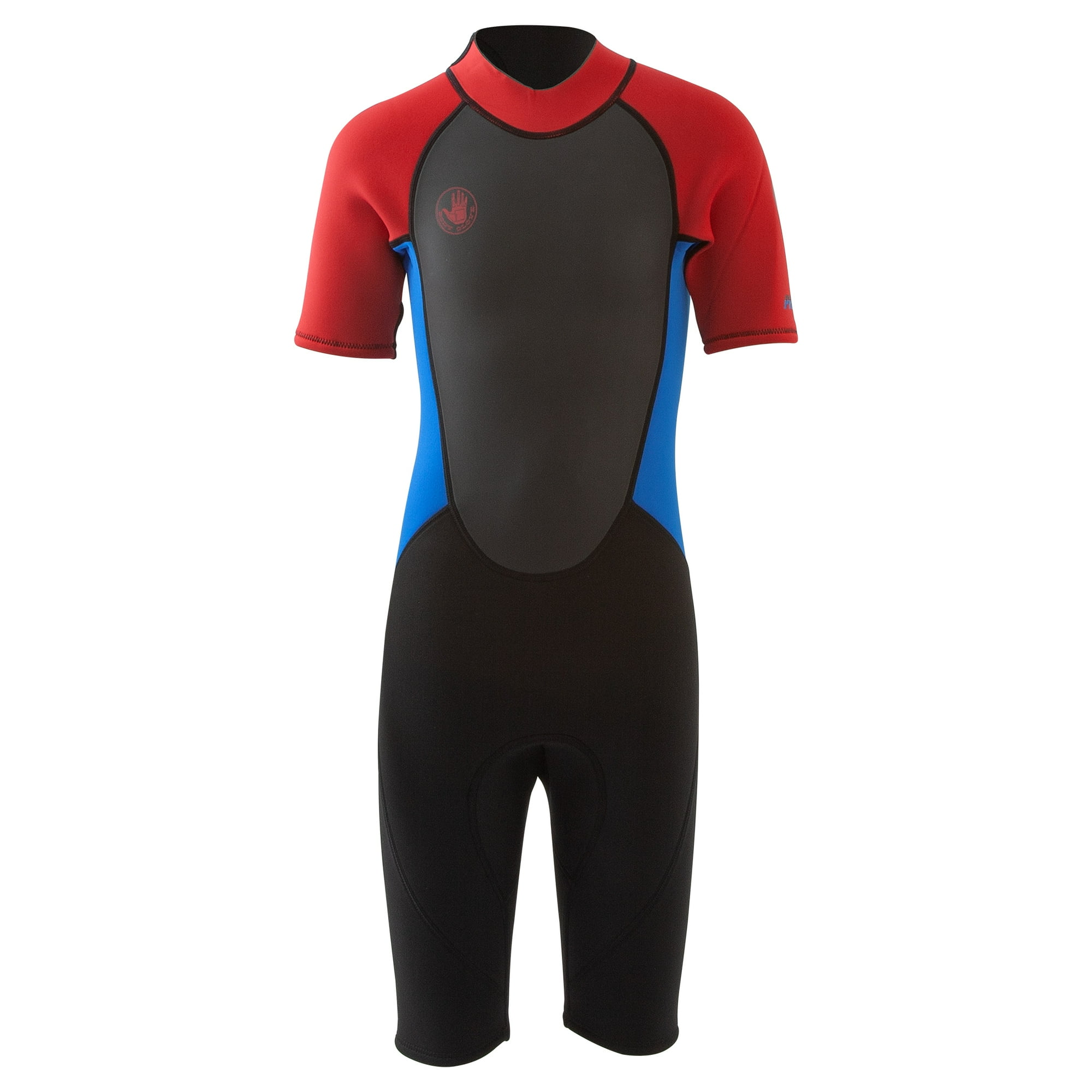 Body Glove Pro3 2/1mm Short Sleeve Spring Wetsuit, Back Zip, Youth, Size 12, Red