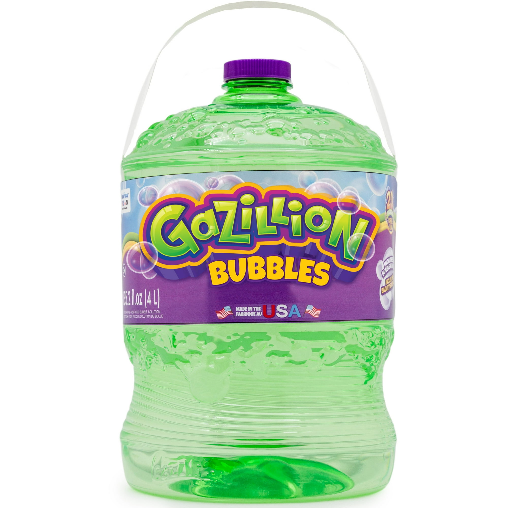 4 Liter, Gazillion Bubbles Premium Bubble Solution with Wand