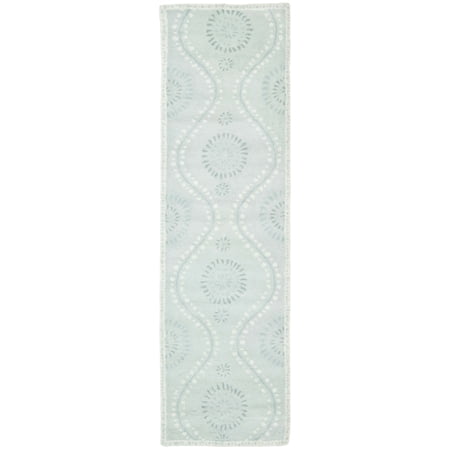 SAFAVIEH Martha Stewart Living Ogee Dot Spring Melt Wool Runner Rug, Spring Melt, 2'3"x8'