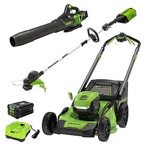Greenworks PRO 80V 21" Mower, 13" Trimmer, 580 CFM Blower & 4Ah Battery Kit $479 + Free S&H