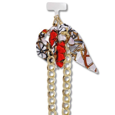 Hello Lux Crossbody Chain with Scarf - Gold