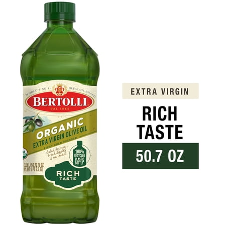 Bertolli Organic Extra Virgin Olive Oil, Rich Taste, First Cold Pressed, Contains Polyphenols, 50.7 oz