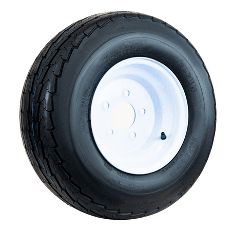 Hi-Run SU03 20.5/8-10 10PR TL Trailer Tire & 10x6 5-4.5 White Rim Assembly