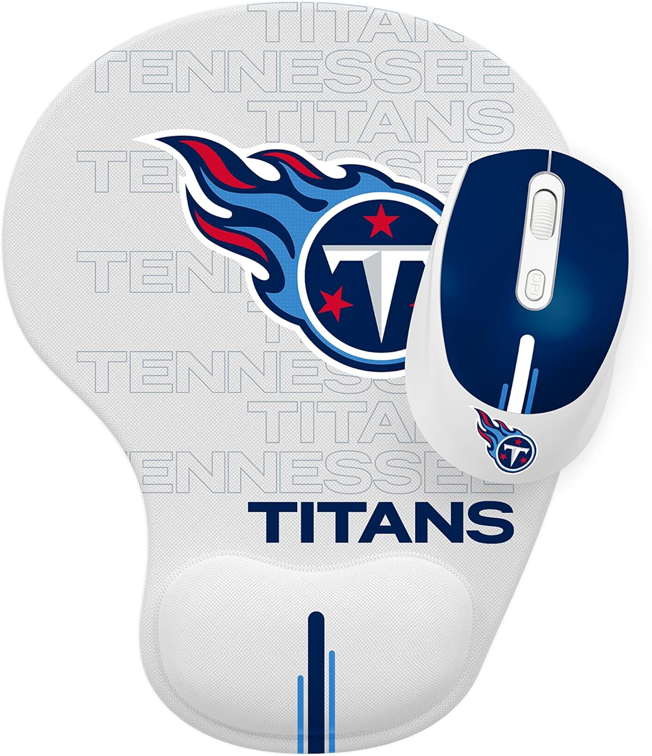SOAR NFL Wireless Mouse and Mouse Pad, Tennessee Titans