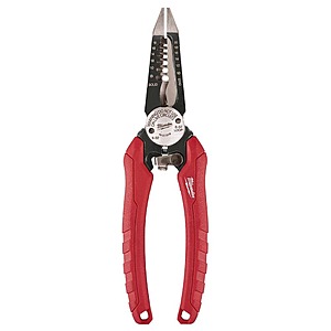 7.75" Milwaukee Combination Electricians 6-in-1 Wire Strippers Pliers $16