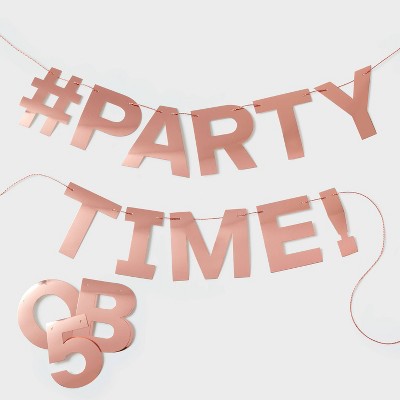 Rose Gold Metallic Create Your Own Banner - Spritz™