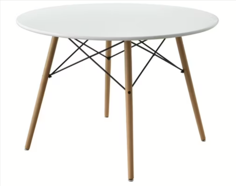 Mainstays 42" Round Modern Wood Dining Table Walmart