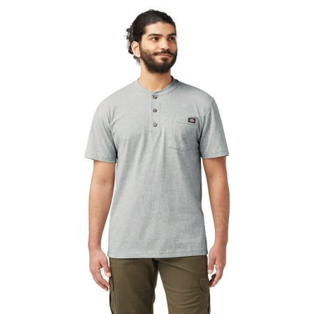 Dickies Men's and Big Men's Heavyweight Short Sleeve Henley T-Shirt
