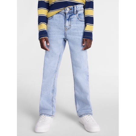 Wonder Nation Boys Vintage Straight Leg Denim Jeans, Sizes 4-18 and Husky