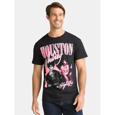 Whitney Houston Higher Love Men's and Big Men's Graphic Tee with Short Sleeves, Sizes S-3XL