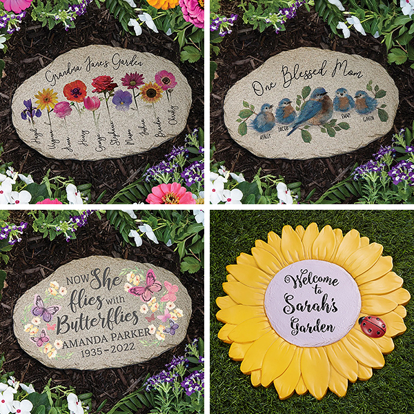 Personalized Garden Stones $30