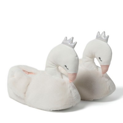 Cozyfoams Women's Overstuffed Animal Closed Back Slipper - Swan Size S