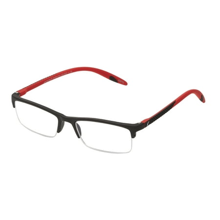 SAV Sportex Reading Glasses, Semi-Rimless Sport Frame, AR4150, +2.00, Sport Red