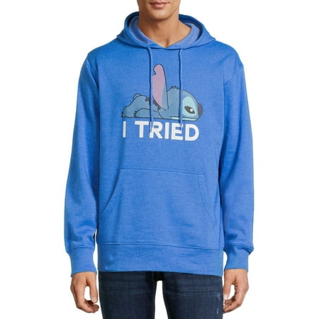 Disney Stitch Mens & Big Mens I Tried Hoodie Sweatshirt, Size S-3XL