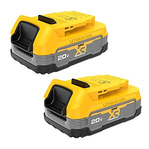 2-Pk 20V 1.7Ah DeWALT XR POWERSTACK Compact Batteries $79 + Free S&H
