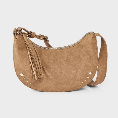 Girls' Fringe Crossbody Bag - art class™ Brown