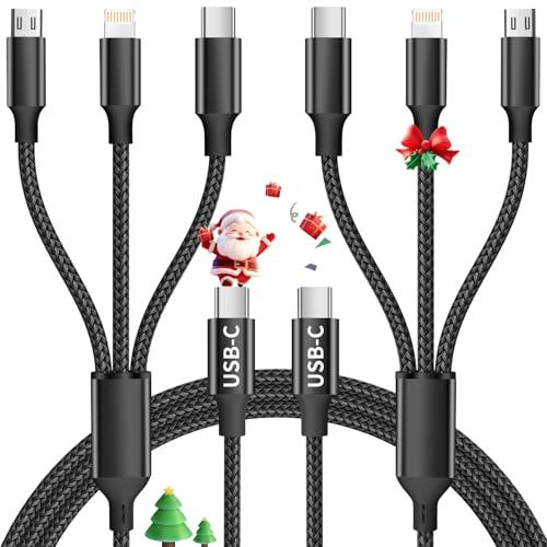 2-Pack 4' Jogrytece 3 in 1 Multi Charging Cable Amazon