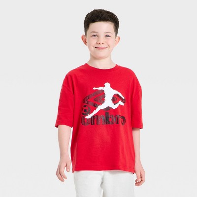 Boys' Umbro Logo Short Sleeve Graphic T-Shirt - Red L