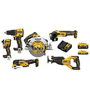 DeWALT 20V Max 6-Tool Cordless Combo Kit w/ Batteries/Charger $454 + Free S&H