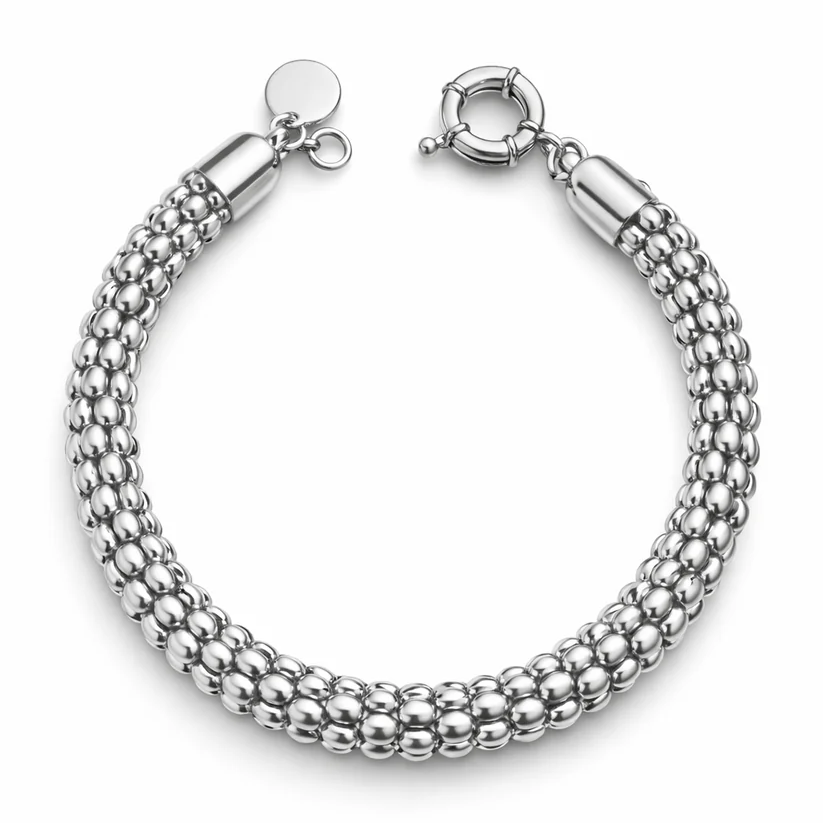 Flexible Silver Popcorn Bracelet $14