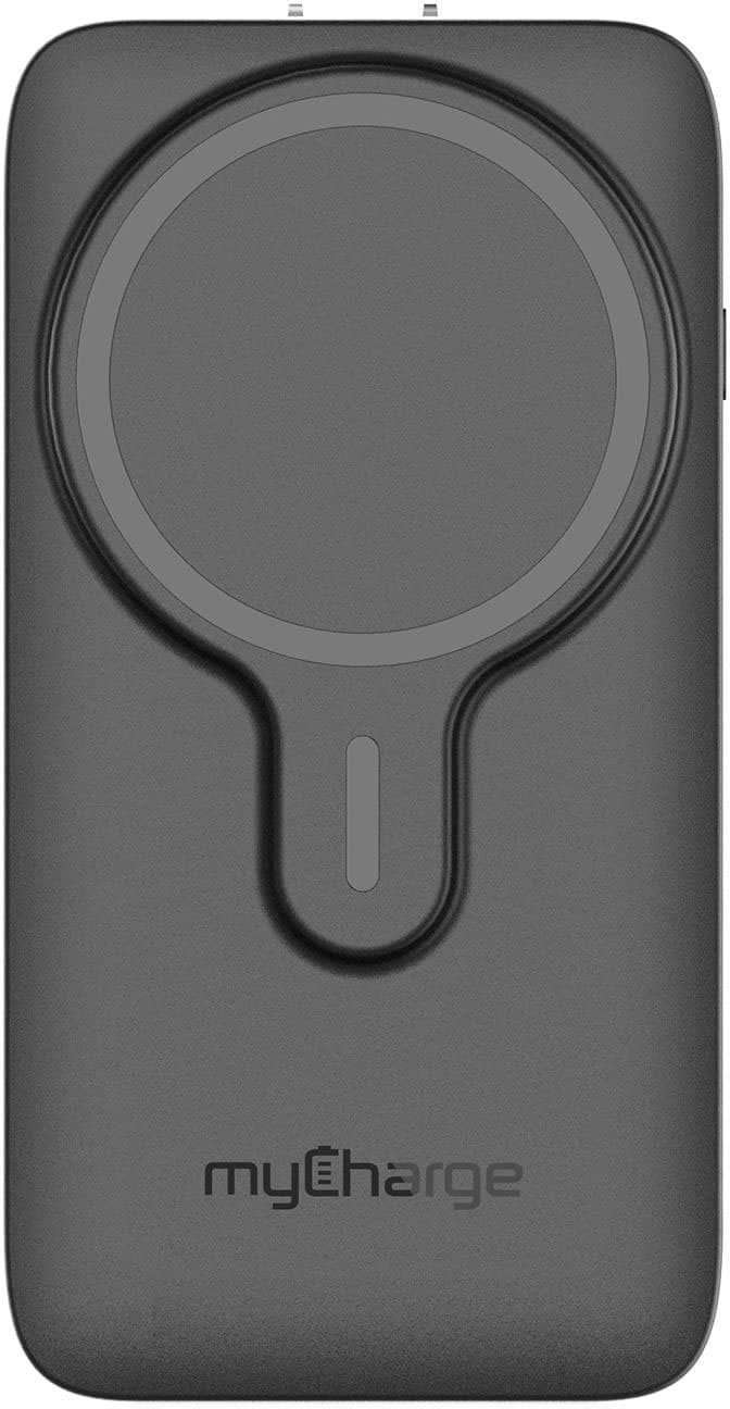 myCharge - EcoHub 4-in-1 6,000 mAh Portable Charger and Stand for Most Apple Devices - Black