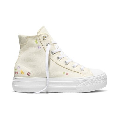 Converse Women's Platform High Top Sneakers - Cream Fruit 7.5
