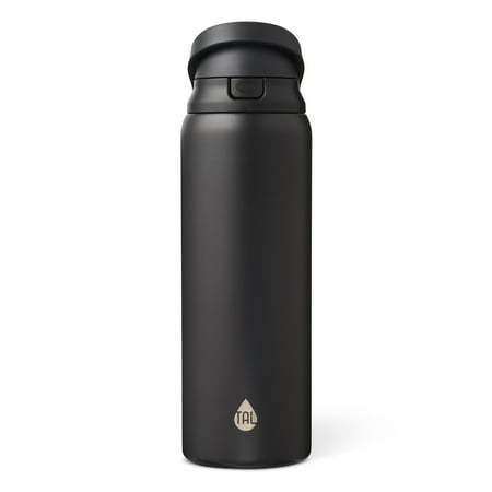 TAL 32oz Stainless Steel 2-in-1 Water Bottle with Straw and Chug Lid, Black