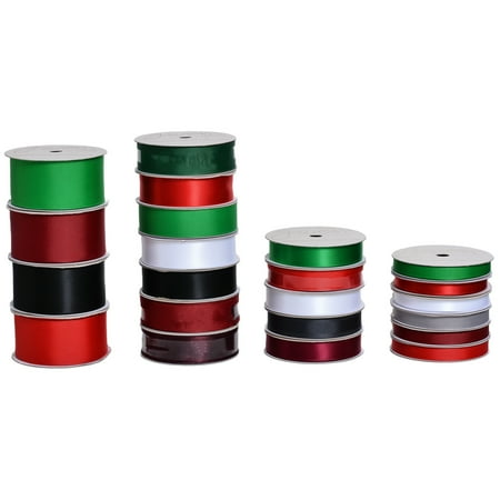 Gwen Studios Festive Palette, Mystery Ribbon Box, 22 Roll, 154 Yards, for Crafting and Gift Wrapping