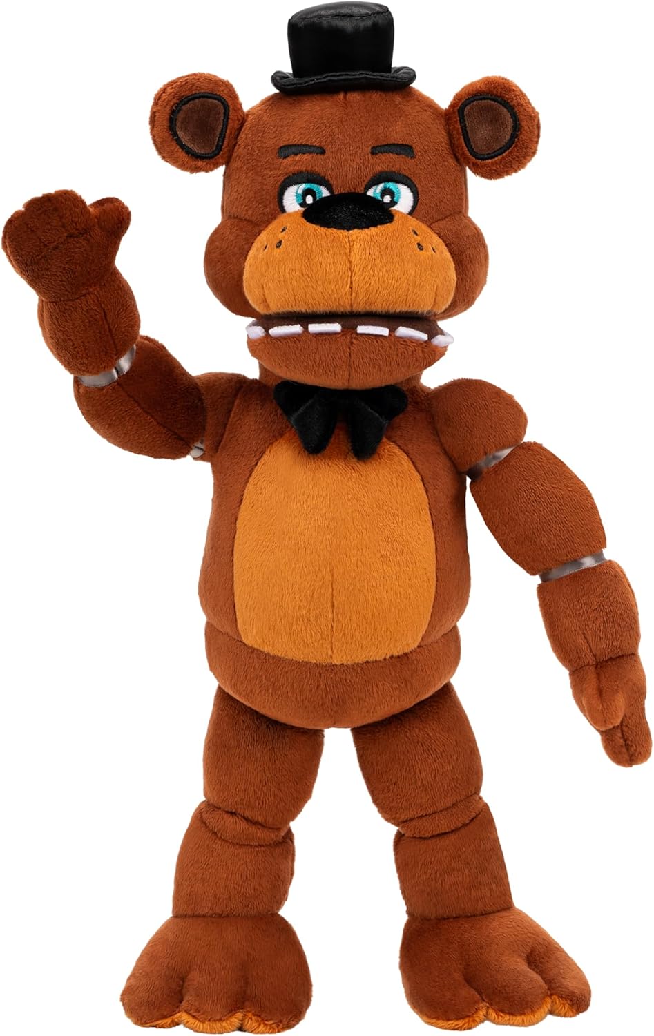 Jazwares Five Nights at Freddy’s 14” Poseable Sound Classic Freddy Plush - 4 Sounds, and Glow-in-The-Dark Eyes - Ages 8+