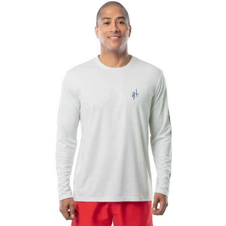 GH BY GUY HARVEY Men's Long Sleeve Performance Saltwater Fishing Shirt, Sizes:M-2XL