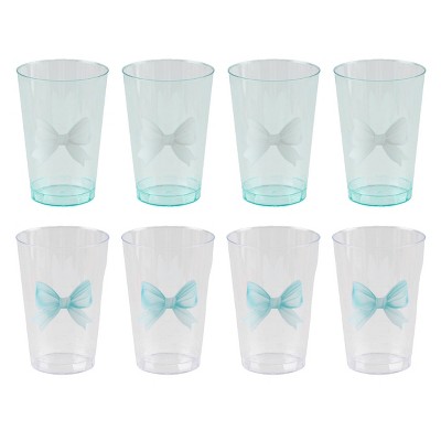 Cook With Color 8pk Disposable Cups Blue Bows