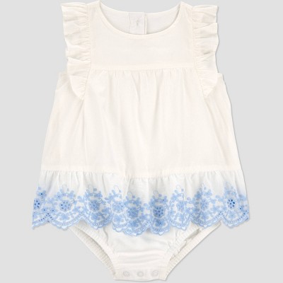 Carter's Just One You® Baby Girls' Eyelet Sunsuit - Ivory 24M