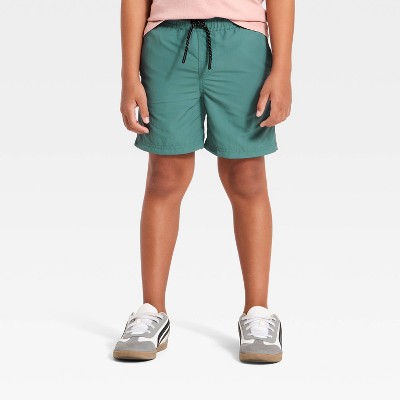 Boys' Quick Dry 'Above the Knee' Pull-On Shorts - Cat & Jack™ Teal Green L Husky