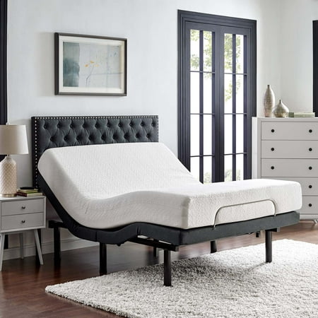 Modway Transform Adjustable Queen Wireless Remote Bed Base in Gray