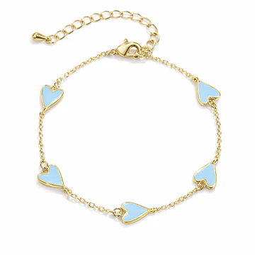 14K Gold-Plated Heart Bracelet $11