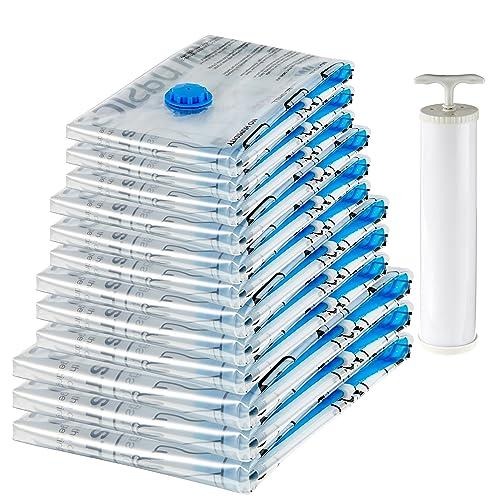 12-Pack Amazon Basics Vacuum Compression Storage Bags w/ Hand Pump Amazon