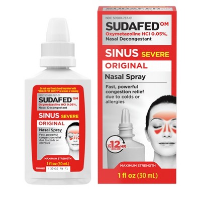 Sudafed Sinus Severe Nasal Spray - 1oz: With Oxymetazoline Hydrochloride, Travel Size