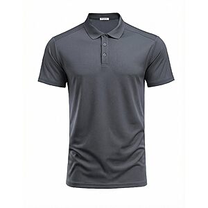 PINSPARK Men's Golf Moisture Wicking Short Sleeve Polo Shirt (various) $9