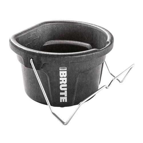 Rubbermaid Brute 2-Gallon 3-in-1 Flat-Back Feed Bucket w/ Hang Hook Amazon