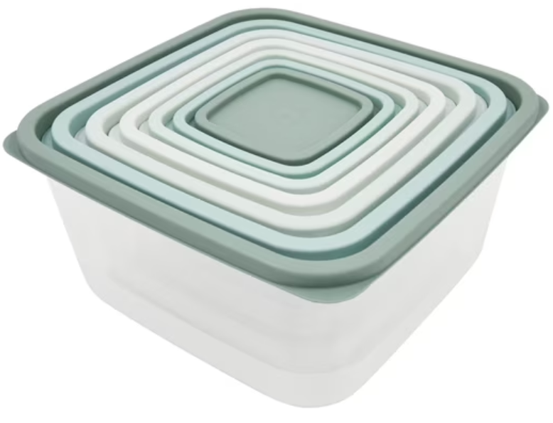 14-Piece Mainstays Plastic Rainbow Food Storage Set Walmart