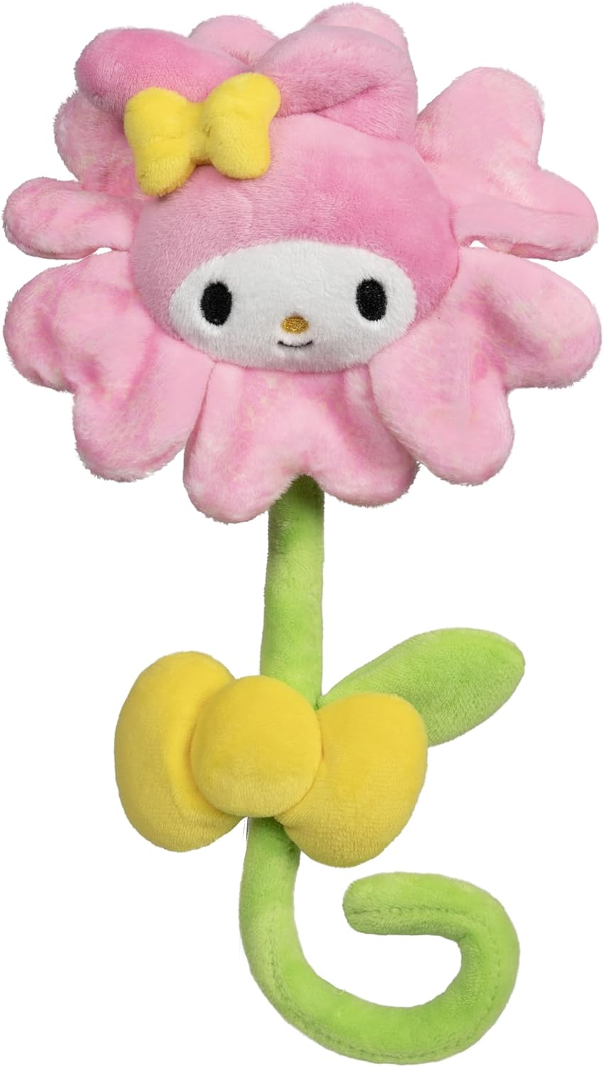 Jazwares Hello Kitty and Friends 14-inch My Melody Pink Plush Special Occasion Flower with a Bendable Stem - Giftable Packaging - Officially Licensed - Ages 6+