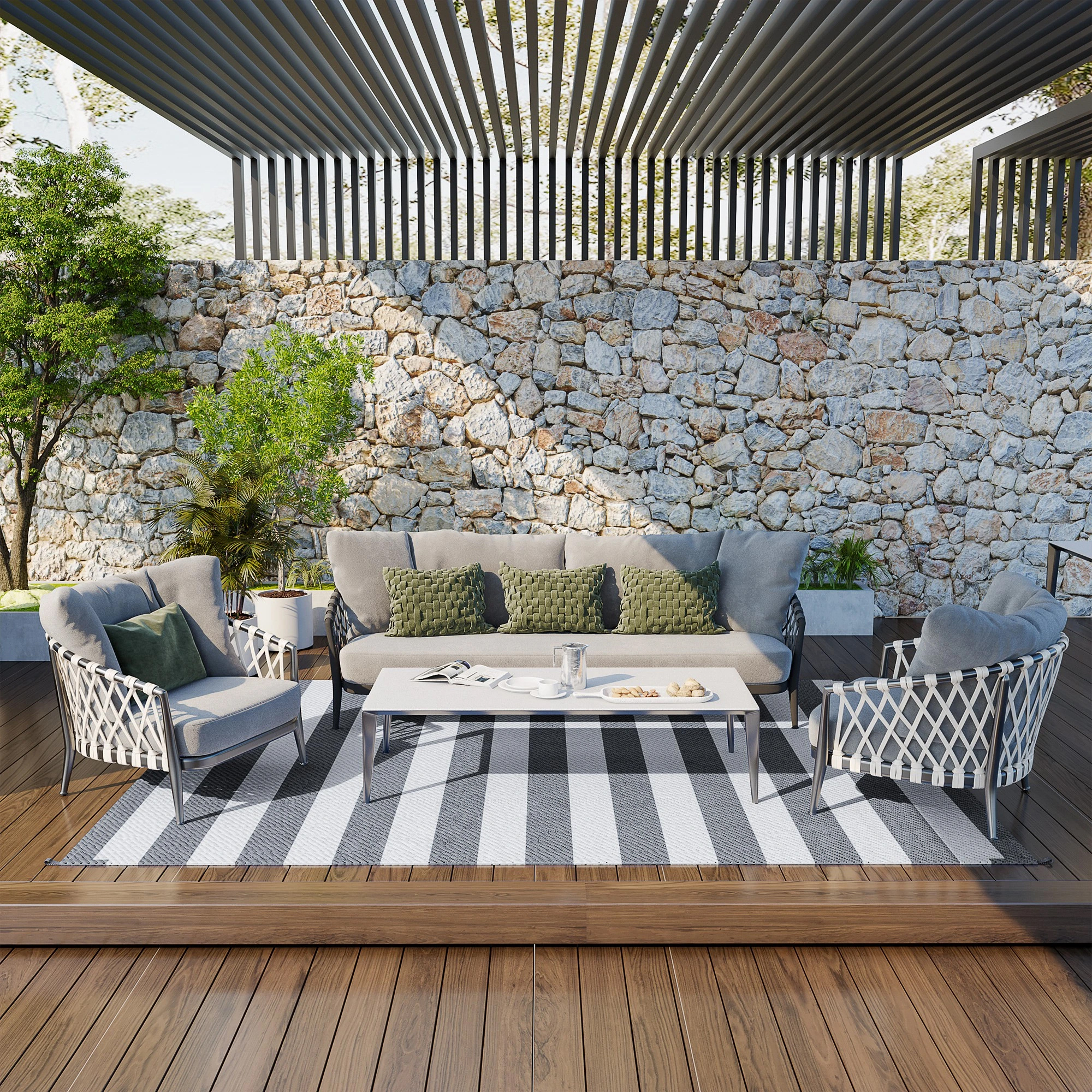12' Reversible Outdoor Rug $48