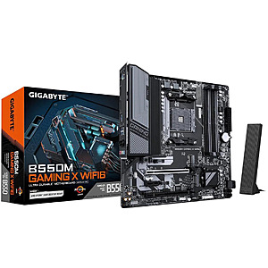 GIGABYTE B550M GAMING X WIFI6 Micro ATX Motherboard + AMD Ryzen 5 5500 CPU $111 + Free S&H
