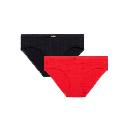 fresh collection by Fruit of the Loom Women's Seamless Pointelle Hipster Underwear 2-pack