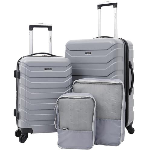 4-Piece Wrangler Miami Luggage and Packing Cubes Set Amazon