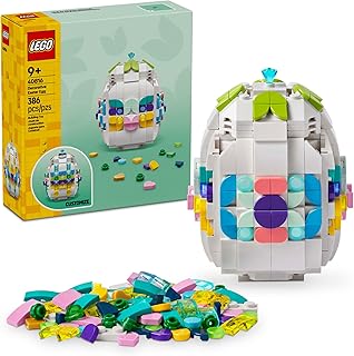 LEGO Decorative Easter Egg Building Toy for Girls & Boys - Springtime Craft Activity for Kids, Ages 8+ - Basket Stuffer or Gift Idea for Easter - 40816