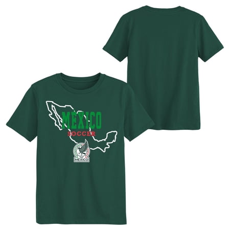 Mexico National Team Youth Boy's Green Mexico Country Graphic Soccer Tee